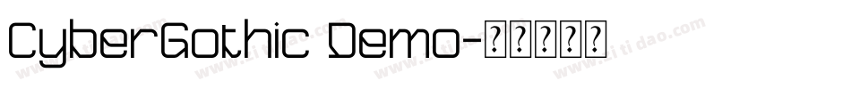 CyberGothic Demo字体转换